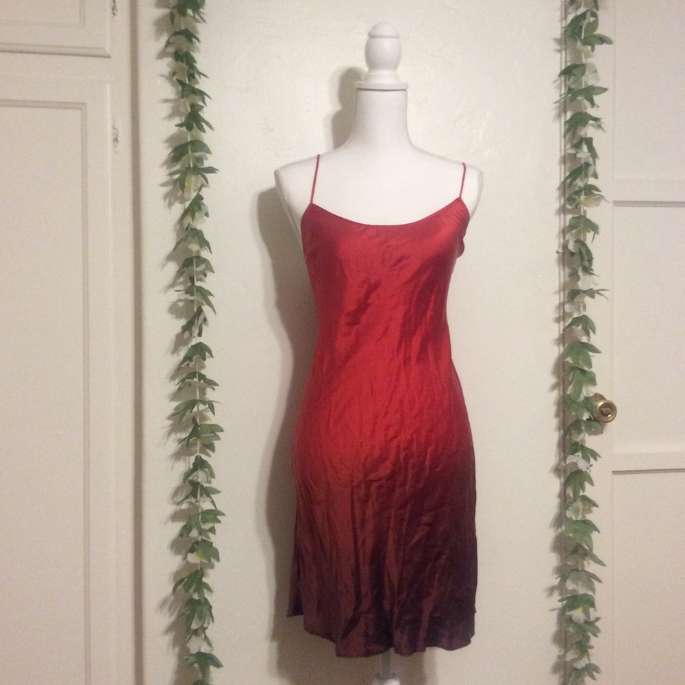 Real Silk Red Sun Dress